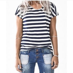 One Teaspoon Santorini Stripe Twist Top Size S